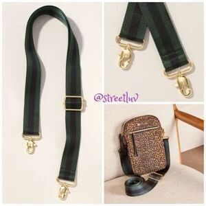 Stella & Dot Gold Hunter Green Navy Bag Strap